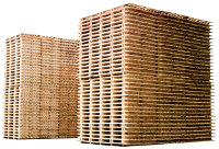 Stapel mit Paletten
